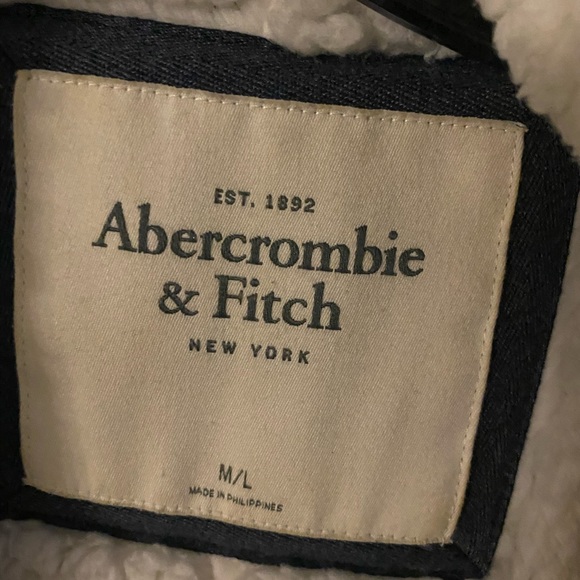 Abercrombie & Fitch Sherpa cardigan sz M/L - Picture 3 of 3